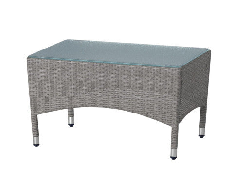 CEPHEUS OUTDOOR RATTAN 4 PIECE LOUNGE SETTING - NATURAL GREY