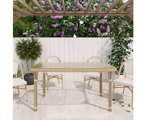 CARLEY OUTDOOR DINING TABLE - NATURAL