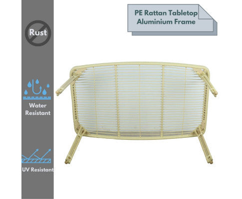 CARLEY OUTDOOR DINING TABLE - NATURAL
