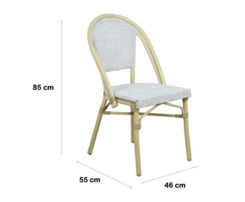CAMERON OUTDOOR 5 PIECE DINING SETTING WITH 1470(L) x 900(W) TABLE - NATURAL