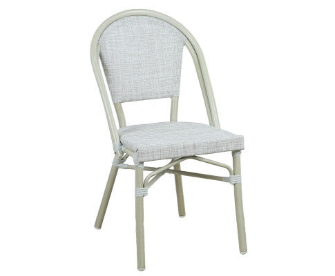 MARIVEL OUTDOOR ROUND TABLE AND 2 SEATER BISTRO SET - WHITE