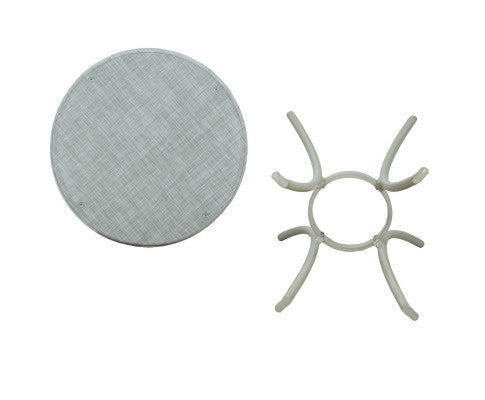 MARIVEL OUTDOOR ROUND TABLE AND 2 SEATER BISTRO SET - WHITE