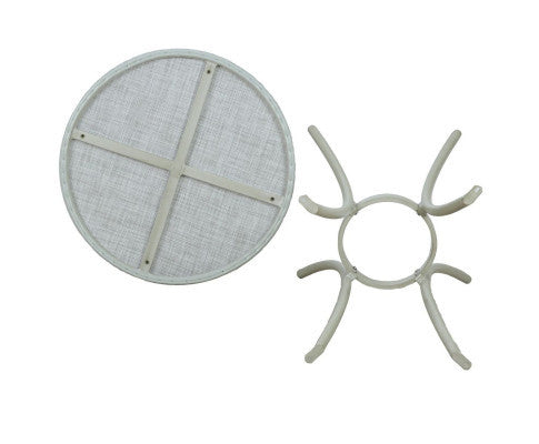 MARIVEL OUTDOOR ROUND TABLE AND 2 SEATER BISTRO SET - WHITE