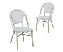 ARDEN (SET OF 2) ALUMINIUM OUTDOOR DINING CHAIR - WHITE