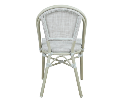 ARDEN (SET OF 2) ALUMINIUM OUTDOOR DINING CHAIR - WHITE
