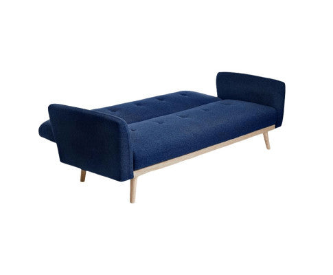 MAKYNLEE 3 SEATER FABRIC FOLDABLE SOFA BED - BLUE