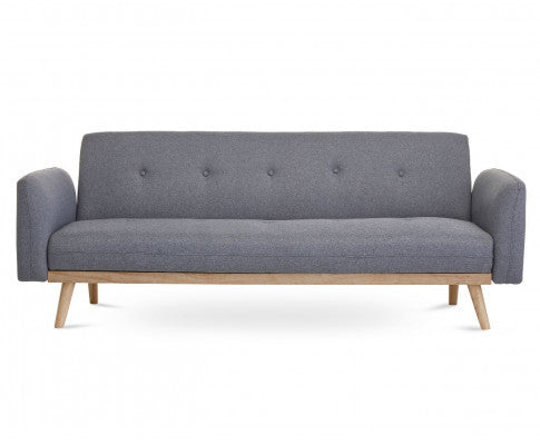 MAKYNLEE 3 SEATER FABRIC FOLDABLE SOFA BED - LIGHT GREY