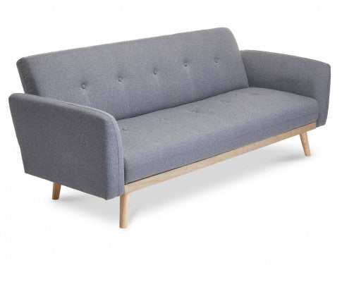 MAKYNLEE 3 SEATER FABRIC FOLDABLE SOFA BED - LIGHT GREY