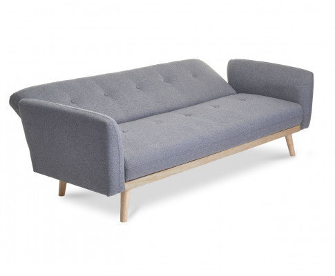MAKYNLEE 3 SEATER FABRIC FOLDABLE SOFA BED - LIGHT GREY