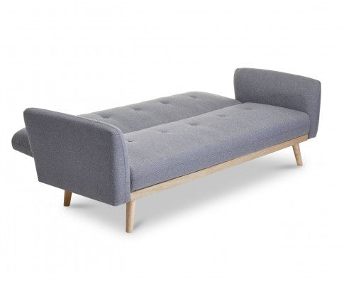 MAKYNLEE 3 SEATER FABRIC FOLDABLE SOFA BED - LIGHT GREY