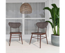 YGRITTE (SET OF 2) OUTDOOR DINING CHAIR - BROWN