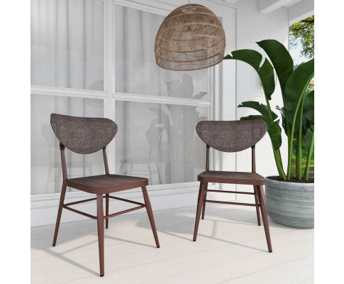YGRITTE (SET OF 2) OUTDOOR DINING CHAIR - BROWN