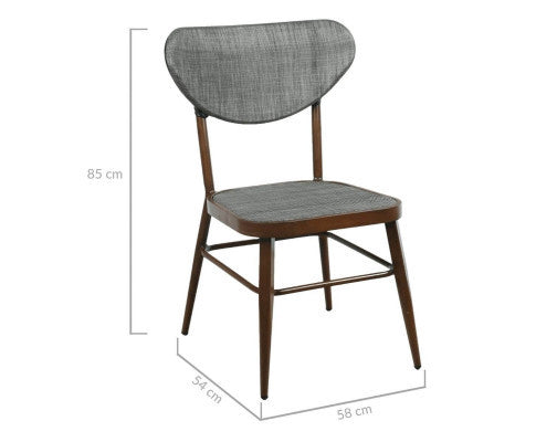 YGRITTE (SET OF 2) OUTDOOR DINING CHAIR - BROWN