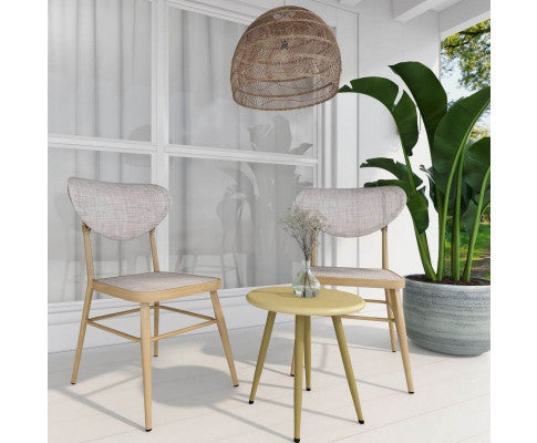 YGRITTE (SET OF 2) OUTDOOR DINING CHAIR - NATURAL WHITE