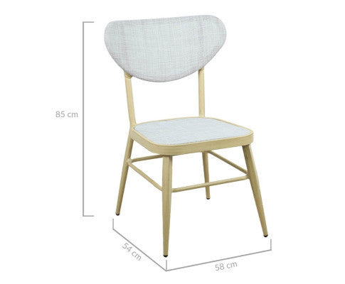 YGRITTE (SET OF 2) OUTDOOR DINING CHAIR - NATURAL WHITE