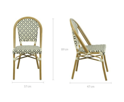 ILLANA (SET OF 2) OUTDOOR DINING CHAIR - BROWN