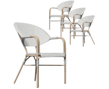 AIDEEN (SET OF 4) OUTDOOR DINING CHAIR - WHITE
