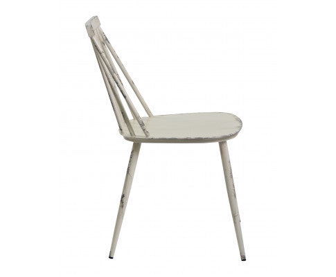 AURELIUM (SET OF 2) INDOOR/ OURDOOR ALUMINIUM DINING CHAIR - WHITE