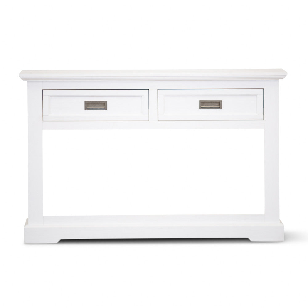 COASTAL CONSOLE TABLE - 2 DRAWER - 1250(L) x 380(W) - BRUSHED
