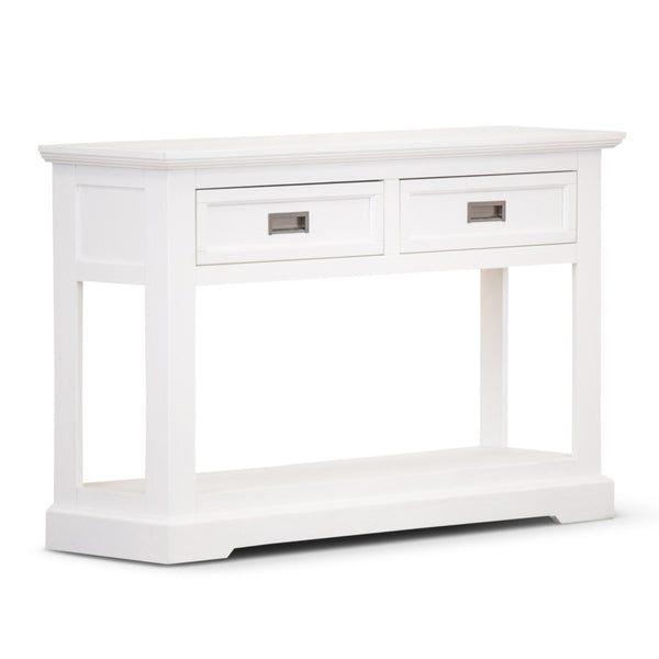 COASTAL CONSOLE TABLE - 2 DRAWER - 1250(L) x 380(W) - BRUSHED