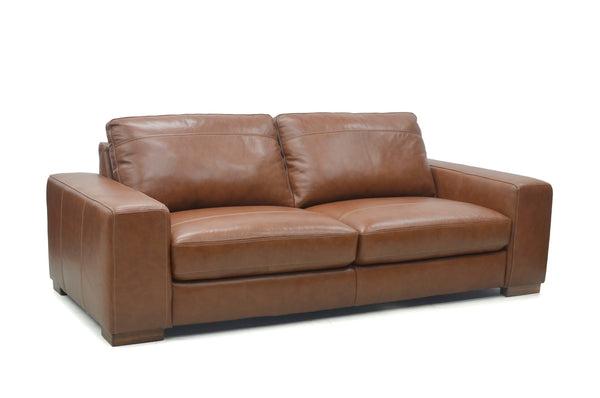 DALTON 3 SEATER LEATHER SOFA - BUTTERSCOTCH