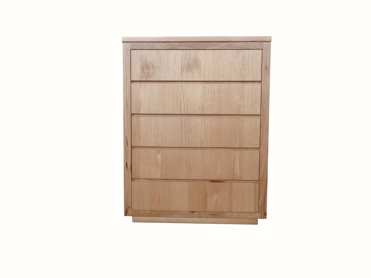 HIGHLAND QUEEN 4 PIECE TALLBOY BEDROOM SUITE - NATURAL WITH A CLEAR LACQUER FINISH