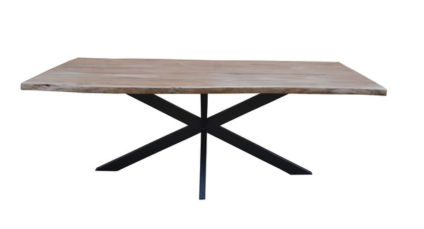 ELBA DINING TABLE - 2100(L) x 1050(W) - NATURAL/BLACK