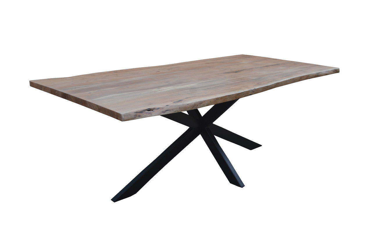 ELBA DINING TABLE - 2100(L) x 1050(W) - NATURAL/BLACK