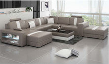 SMITZ (K5010) CORNER LOUNGE SUITE + COFFEE TABLE - CHOICE OF LEATHER AND ASSORTED COLOURS AVAILABLE