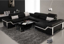BEAZ (K5007) CORNER LOUNGE SUITE + COFFEE TABLE - CHOICE OF LEATHER AND ASSORTED COLOURS AVAILABLE