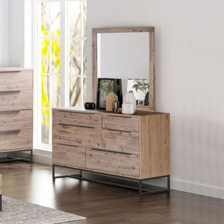 SENEGAL DRESSING TABLE WITH MIRROR - LIGHT OAK