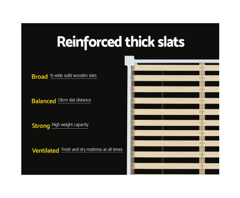 QUEEN LAWRENCE TIMBER BED FRAME - WHITE