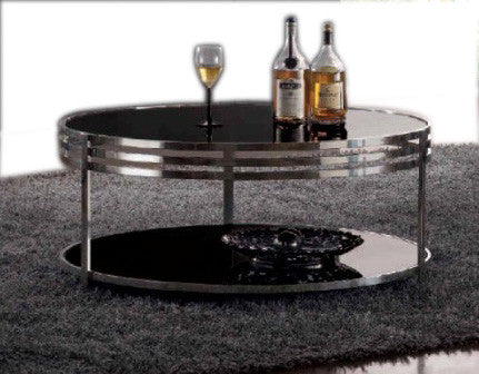 SARA ROUND COFFEE TABLE (WD-101) - 1000(DIA) -WHITE OR BLACK