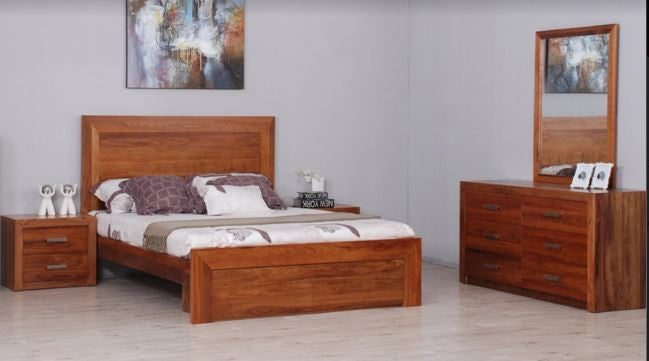 MANDANI QUEEN 5 PIECE (DRESSER) BEDROOM SUITE - (MODEL-23-5-12-12-9-14-20-15-14) - AS PICTURED