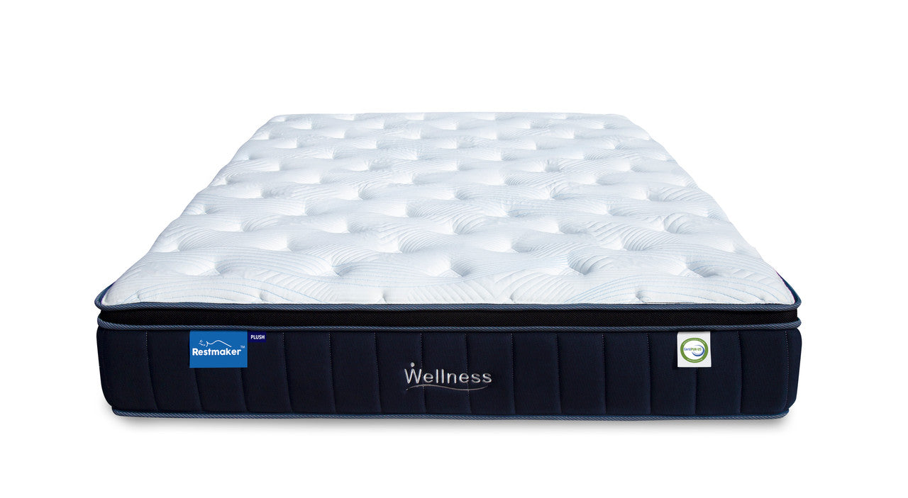 QUEEN WELLNESS EURO TOP POCKET SPRING MATTRESS WITH 360 FOAM BOX (IN A BOX) - MEDIUM
