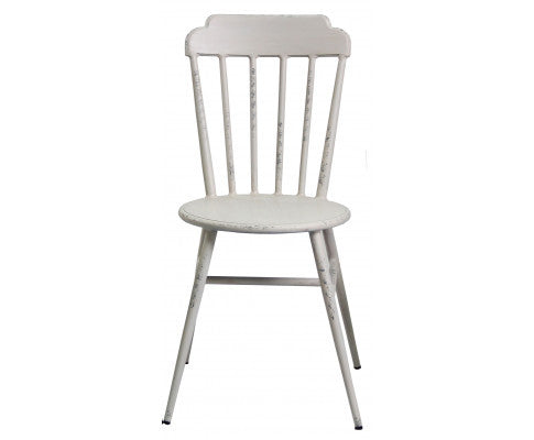 GABBY (SET OF 2) ALUMINIUM DINING CHAIR - WHITE