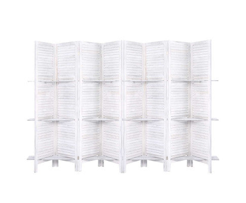STINROM ROOM DIVIDER PRIVACY SCREEN FOLDABLE 8 PARTITION STAND - WHITE