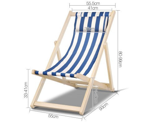 NAIN FOLDABLE BEACH SLING CHAIR - AS PICTURED