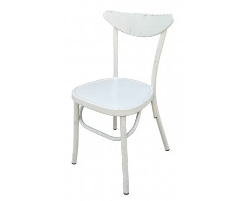 DEVON (SET OF 2) INDOOR/ OURDOOR ALUMINIUM DINING CHAIR - WHITE