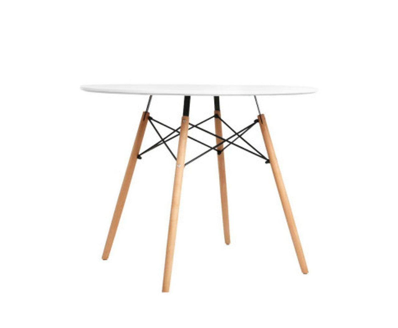 POLARIS 5 PIECE DINING SETTING WITH 900(DIA) TABLE - WHITE