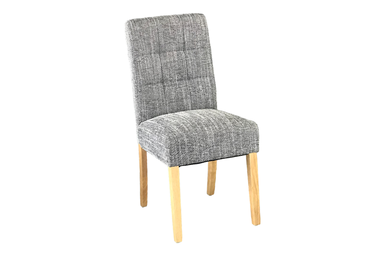 RETRO 7 PIECE DINING SETTING WITH WAFFLE CHAIRS (GREY WITH VINTAGE LEGS) - RUSTIC MANGO