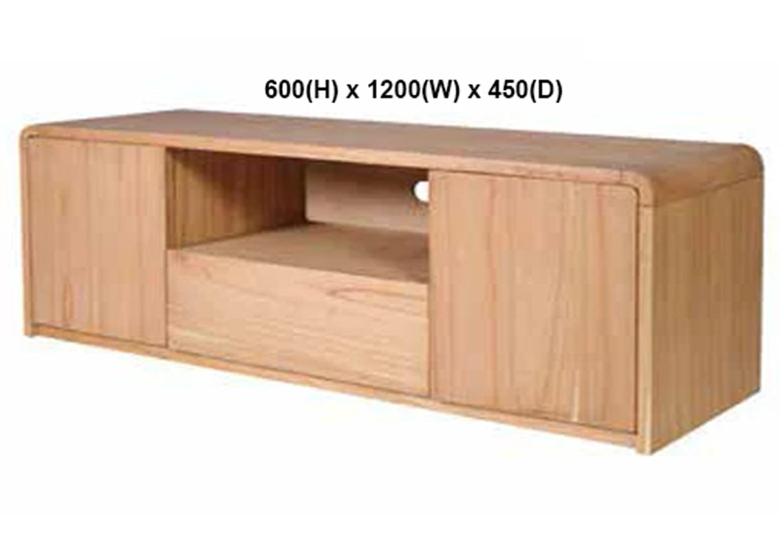 ANDRE (AUSSIE MADE) WITH 2 DOOR / 1 DRAWER TV UNIT COLLECTION - TASSIE OAK COMBINATION - ASSORTED STAINED COLOURS - STARTING FROM $1299