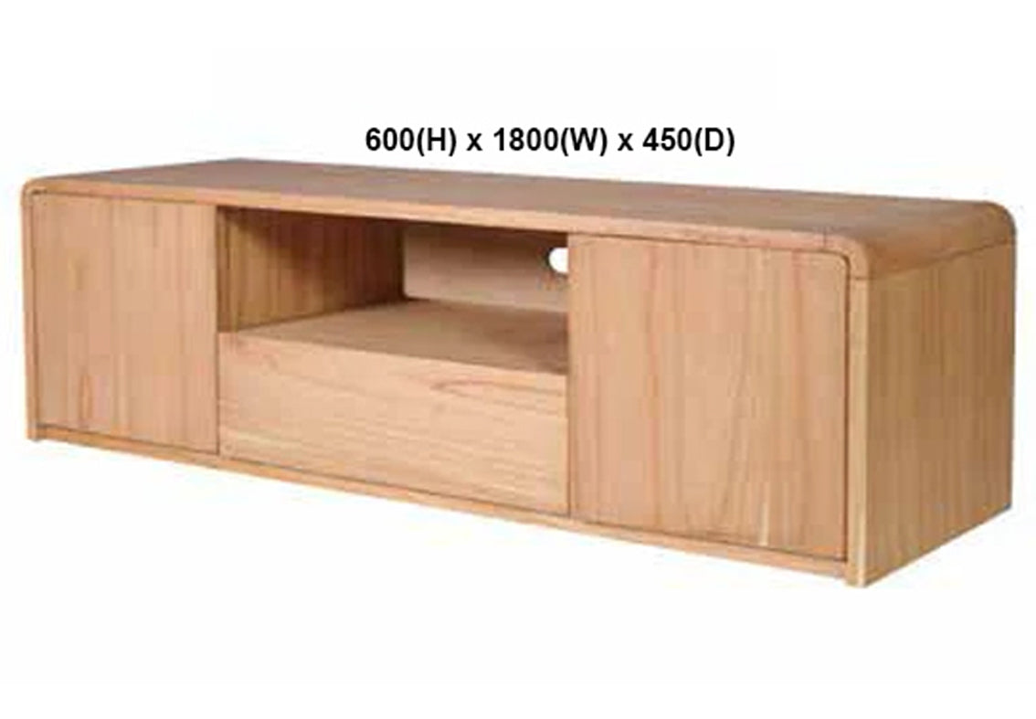 ANDRE (AUSSIE MADE) WITH 2 DOOR / 1 DRAWER TV UNIT COLLECTION - TASSIE OAK COMBINATION - ASSORTED STAINED COLOURS - STARTING FROM $1299