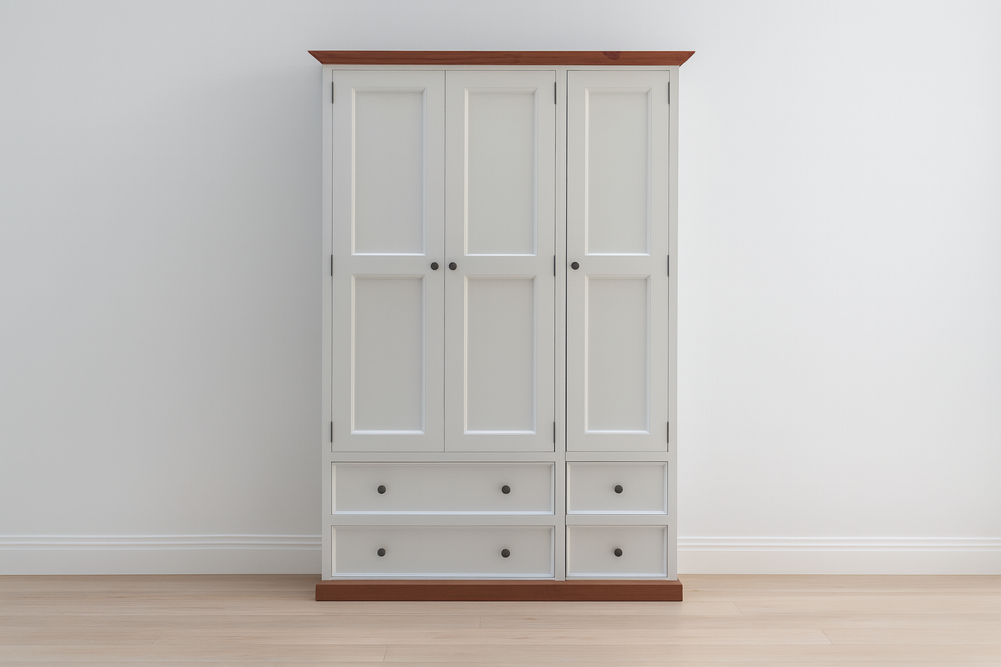 ANZAC (AUSSIE MADE) 3 SECTION MIRROR WARDROBE COLLECTION - ASSORTED PAINTED / STAINED COLOURS - STARTING FROM $1799