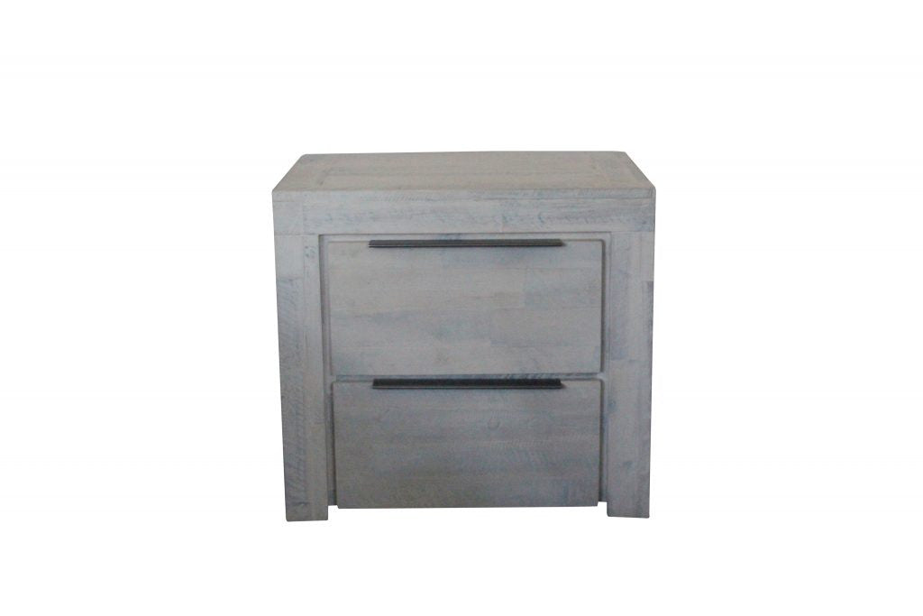 MONTEGO BAY DOUBLE OR QUEEN 3 PIECE BEDSIDE BEDROOM SUITE - WHITEWASH