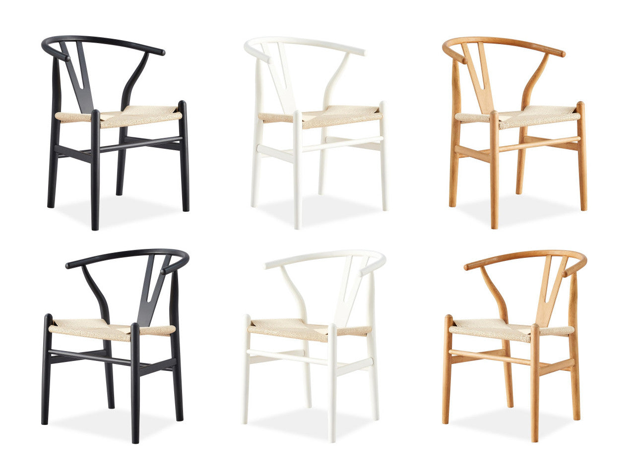 WISHBONE DINING CHAIR COLLECTION - ASSORTED COLOURS