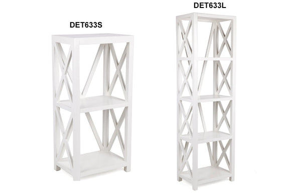 X-STYLE CROSSED BOOKCASE - WHITE