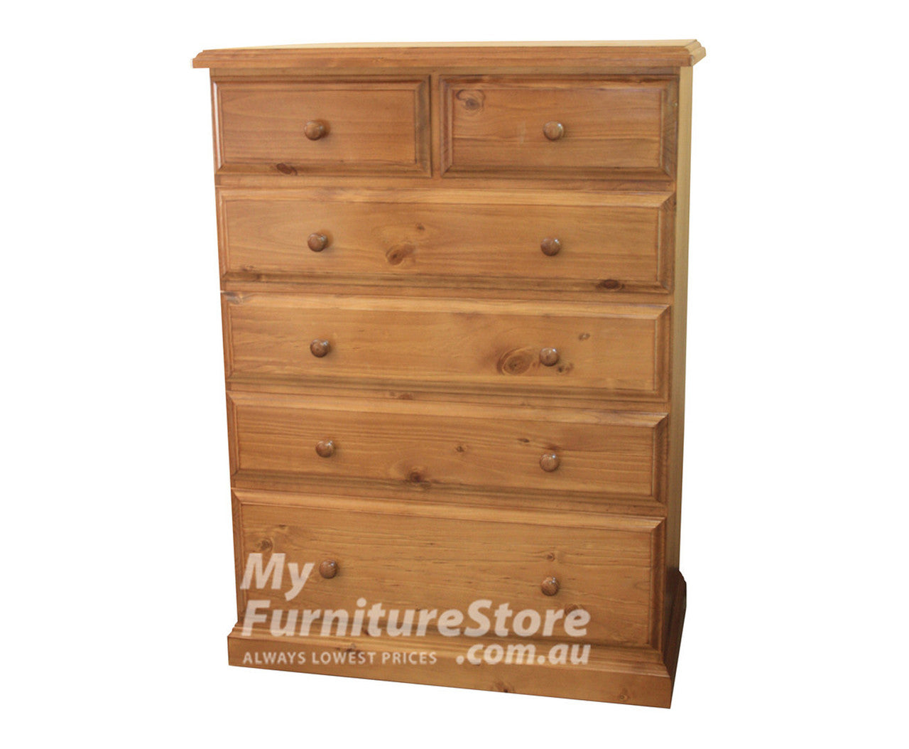 YORK (AUSSIE MADE) 7 DRAWER TALLBOY - 1500(H) x 900(W) - ASSORTED COLOURS