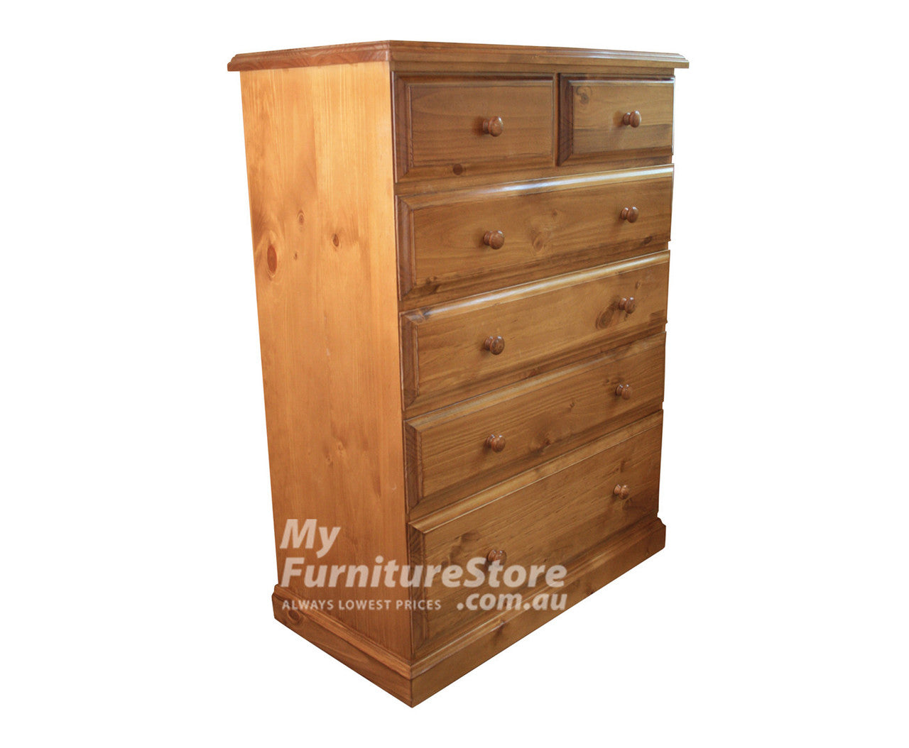 YORK (AUSSIE MADE) 7 DRAWER TALLBOY - 1500(H) x 900(W) - ASSORTED COLOURS