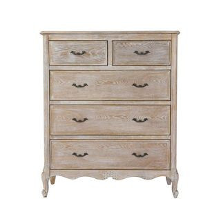 BICHIR KING 4 PIECE (TALLBOY) BEDROOM SUITE - WHITE WASH
